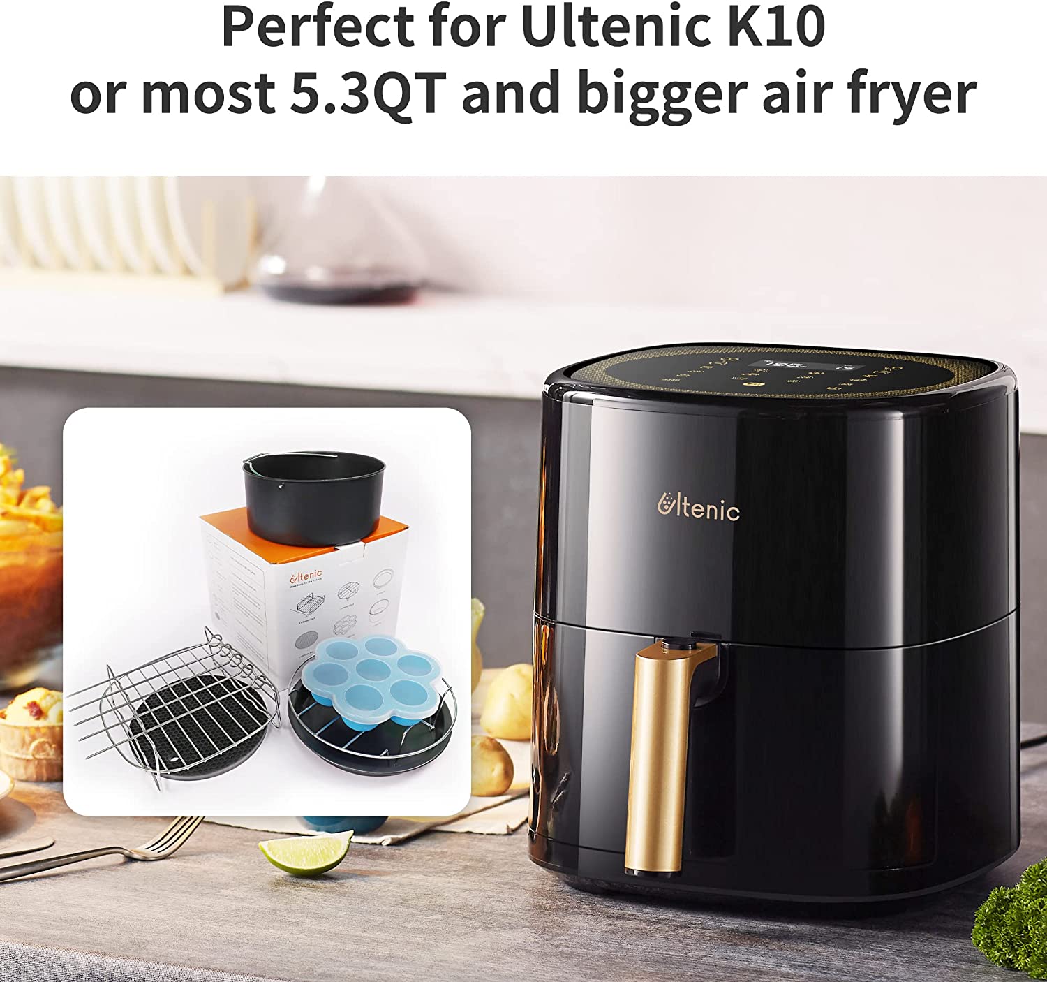 A set of 6 accessories for K10 Air Fryer Ultenic